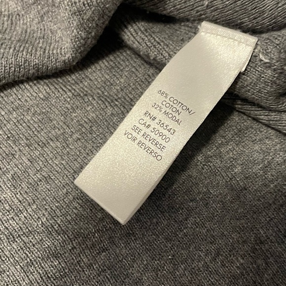 Calvin Klein Solid Grey V-Neck Pullover Sweater Cotton Modal Blend Men’s Large - Picture 8 of 8